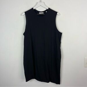 VINCE SLEEVELESS JERSEY DRESS SHIRT